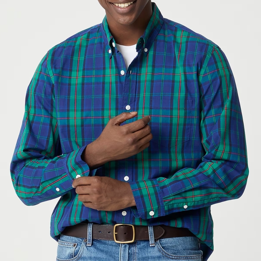J. Crew Men's Flex Washed Casual Long Sleeve Shirt NEW Size Large